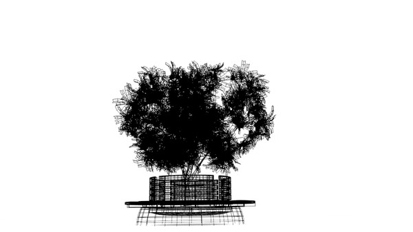 tree bench plumeria 3d model - (Plumeria)tree bench by shariff